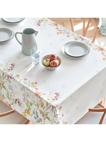 Mint Rugs Obrus "Floral And Tropical Marela" w kolorze biało-zielono-fioletowym