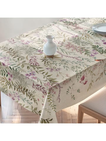 Mint Rugs Tafellaken "Natural Mariela" crème/groen/lichtroze