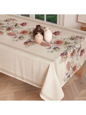 Mint Rugs Tafellaken "Natural Samir" crème/groen/lichtroze