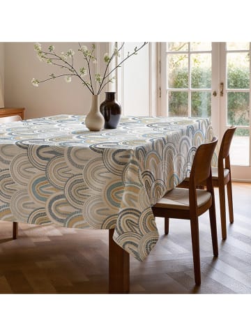 Mint Rugs Tafellaken "Nordic Margot" wit/beige/blauw