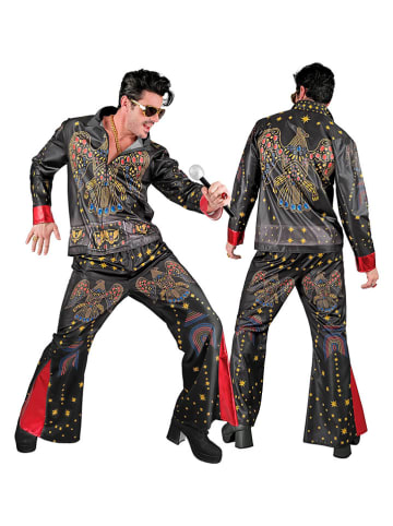 Carnival Party 2-delige kostuum "King of Rock'n'Roll" zwart/rood