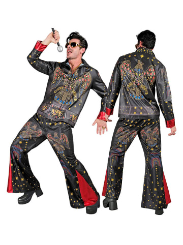 Carnival Party 2-delige kostuum "King of Rock'n'Roll" zwart/rood