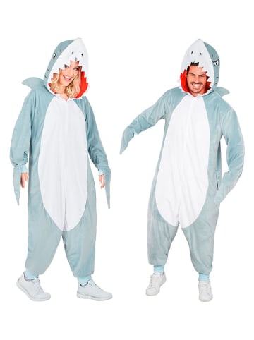 Carnival Party Kostuumpak "Shark" grijs/wit