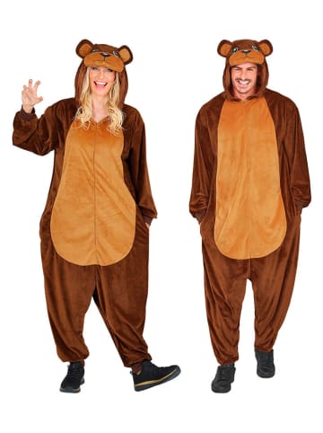Carnival Party Kombinezon kostiumowy "Bear" w kolorze brązowo-jasnobrązowym