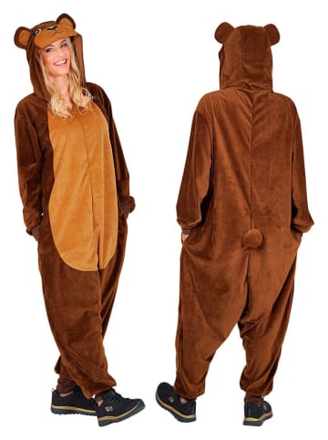 Carnival Party Kostümoverall "Bear" in Braun/ Hellbraun