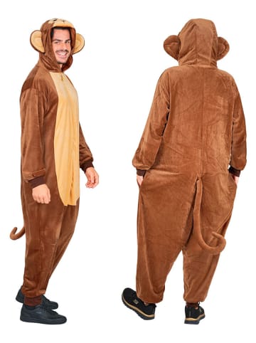 Carnival Party Kostümoverall "Monkey" in Braun/ Beige