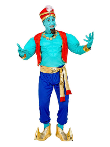 Carnival Party 6tlg. Kostüm "Magic Genie" in Türkis/ Blau/ Rot