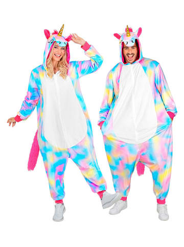 Carnival Party Kostümoverall "Unicorn" in Bunt/ Weiß