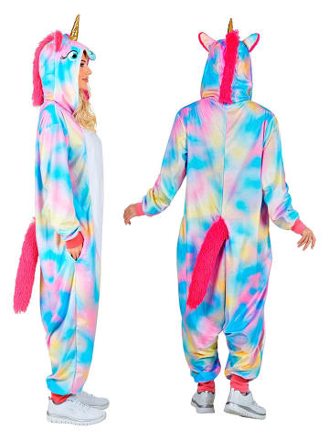 Carnival Party Kostümoverall "Unicorn" in Bunt/ Weiß