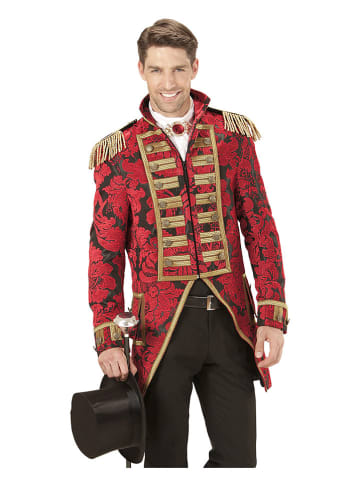 Carnival Party Blezer kostiumowy "Red Jacquard Parade Coat" w kolorze złoto-czerwonym