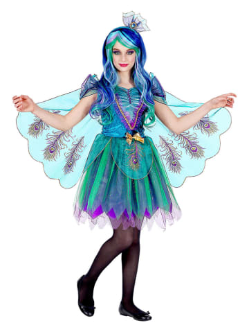 Carnival Party 2tlg. Kostüm "Pfau" in Blau/ Türkis