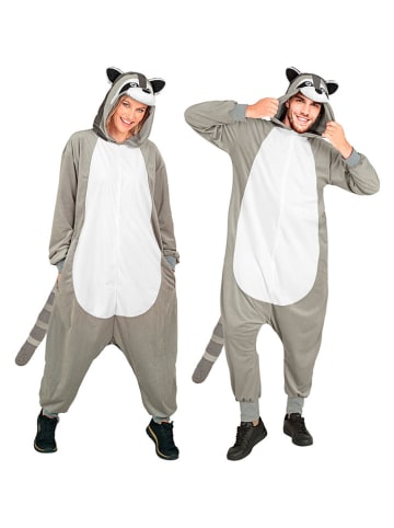 Carnival Party Kombinezon kostiumowy "Raccoon" w kolorze biało-szarym