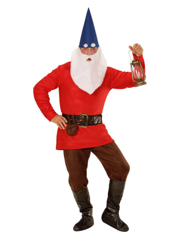 Carnival Party 5tlg. Kostüm "Zwerg" in Braun/ Rot