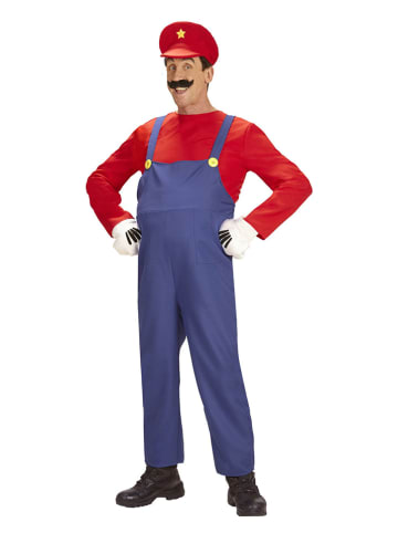 Carnival Party 3-delig kostuum "Super Mario" rood/blauw