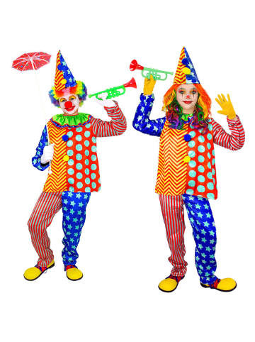 Carnival Party 3-częściowy kostium "Clown" ze wzorem