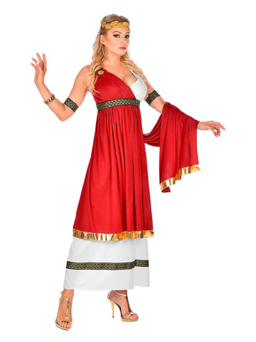 Carnival Party 3-częściowy kostium "Roman Empress" w kolorze czerwono-białym