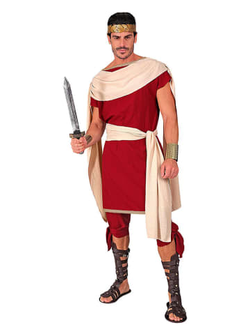 Carnival Party 4tlg. Kostüm "Römer" in Rot/ Creme