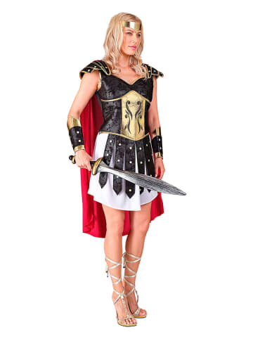 Carnival Party 4-delige kostuum "Romeinse centurion" wit/zwart/rood