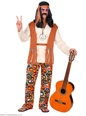 Carnival Party 4-delig kostuum "Hippie" meerkleurig