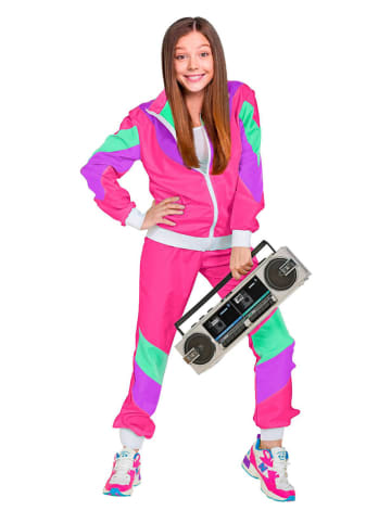 Carnival Party 2-delig kostuum "80's Trainingspak" roze