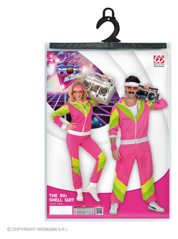 Carnival Party 2-delig kostuum "Trainingspak jaren 80" roze/groen