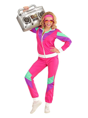 Carnival Party 2-delig kostuum "80's Trainingspak" roze