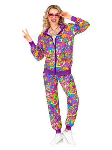 Carnival Party 2-delig kostuum "Party" paars/meerkleurig