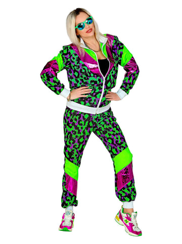 Carnival Party 2tlg. Kostüm "80er Jahre Trainingsanzug" in Grün