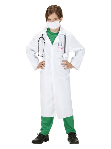 Carnival Party 2tlg. Kostüm "Doctor" (lab coat, face mask) in Weiß