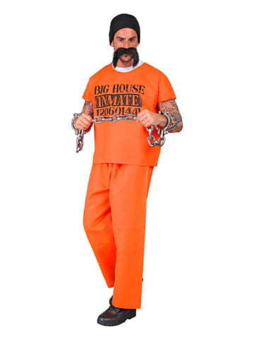 Carnival Party 4-częściowy kostium "Prisoner" w kolorze pomarańczowym
