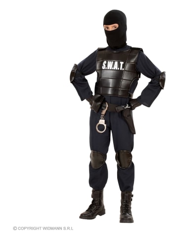 Carnival Party 6-delig kostuum "Agent S.W.A.T." zwart