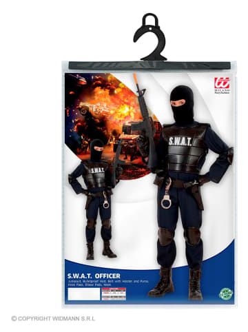 Carnival Party 6-delig kostuum "Agent S.W.A.T." zwart