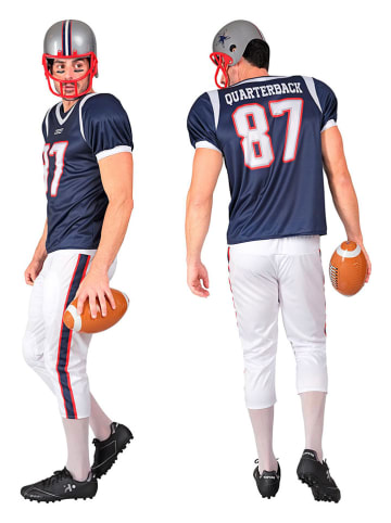 Carnival Party 2-częściowy kostium "Americam Football Player" w kolorze granatowo-białym