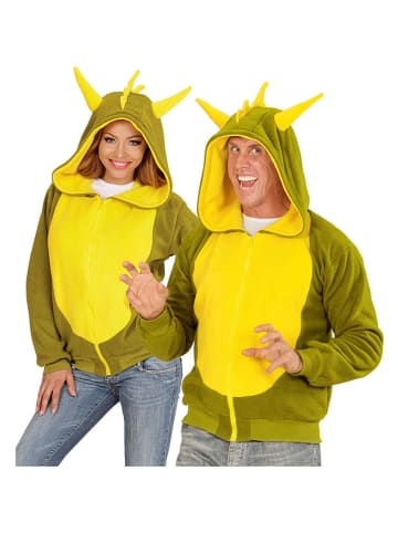 Carnival Party Kostümjacke "Drache" in Grün/ Gelb