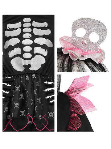 Widmann 2-delig kostuum "SKELET" zwart/zilverkleurig