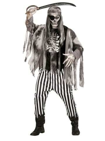 Carnival Party 5tlg. Kostüm "GEISTERSCHIFFPIRAT" in Schwarz/ Weiß