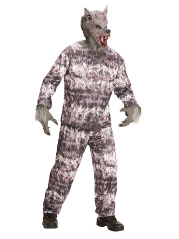 Carnival Party 3-delig kostuum "WEERWOLF" antraciet/wit
