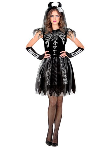 Widmann Kostuum "SKELEDEV BRIDE" zwart