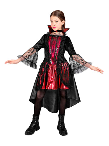 Carnival Party 2-delig kostuum "Vampirella" zwart/rood