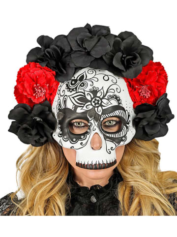 Widmann Maske "DIA DE LOS MUERTOS" in Schwarz/ Rot