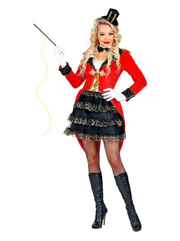 Carnival Party 5-częściowy kostium w kolorze czerwono-czarnym