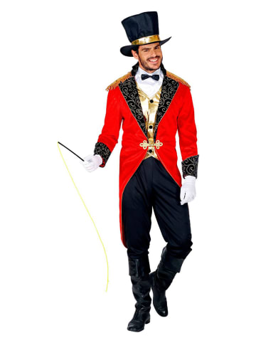 Carnival Party 6tlg. Kostüm "Zirkusdirektor" in Rot/ Schwarz