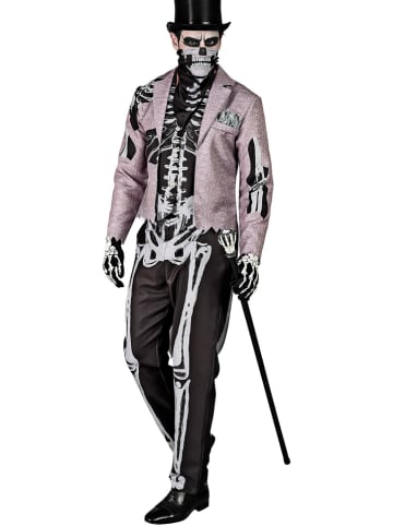 Widmann 4-częściowy kostium "Skelegroom" w kolorze szaro-czarnym