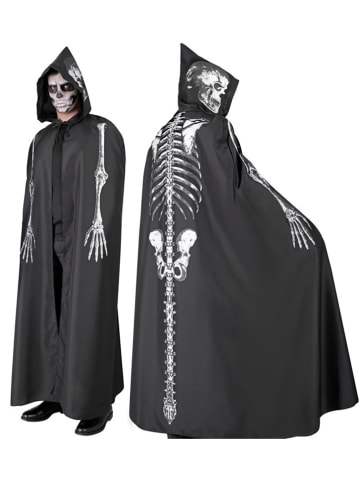 Widmann Kostüm "SKELETT MANTEL MIT KAPUZE" in Schwarz