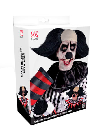 Widmann Killerclown kale met zwart haar zwart