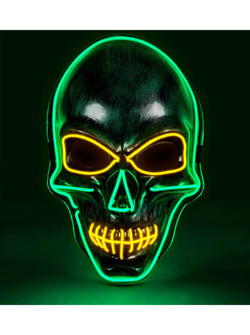 Widmann Maske "SILBERNE TOTENKOPFMASKE MIT FARBIGEN LEDS" in Bunt