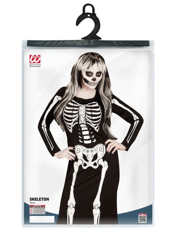 Carnival Party Sukienka kostiumowa "SKELEGANCE" w kolorze czarno-białym