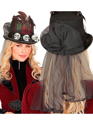 Widmann Hut "VOODOO ZYLINDER MIT TOTENKOPF" in Schwarz