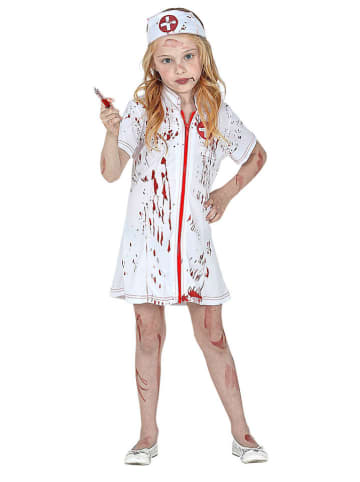 Widmann 2tlg. Kostüm "ZOMBIE KRANKENSCHWESTER" in Weiß/ Rot