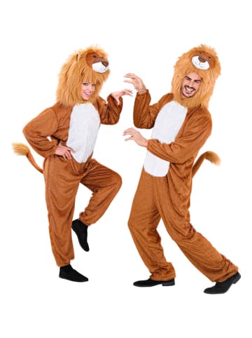 Carnival Party Kombinezon kostiumowy "Lion" w kolorze jasnobrązowo-białym